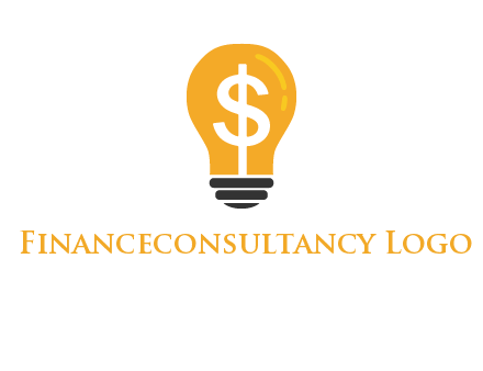 dollar in bulb logo