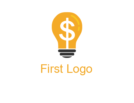 dollar in bulb logo