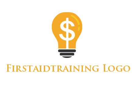dollar in bulb logo
