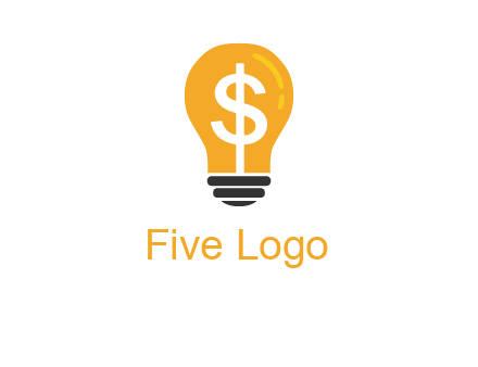 dollar in bulb logo