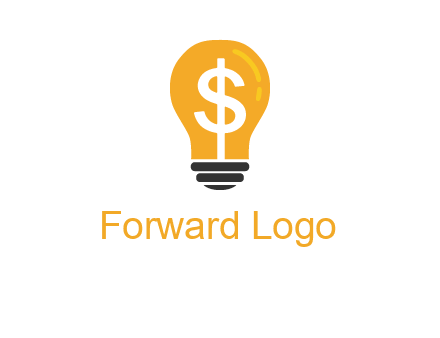 dollar in bulb logo