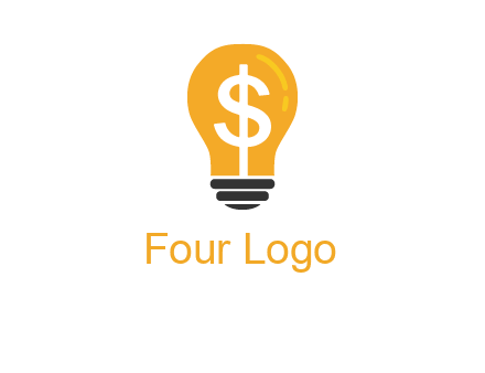 dollar in bulb logo