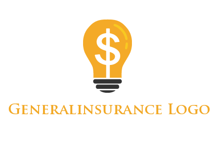 dollar in bulb logo