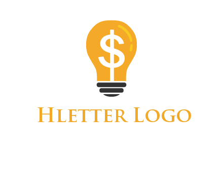 dollar in bulb logo