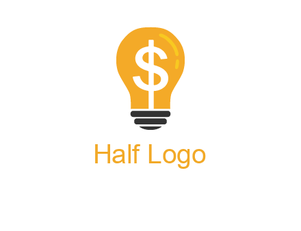 dollar in bulb logo