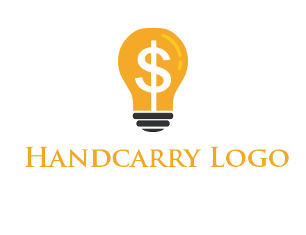 dollar in bulb logo