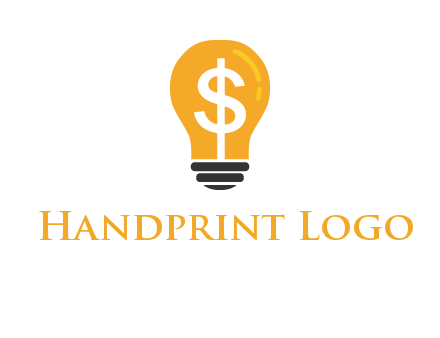 dollar in bulb logo
