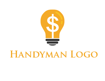 dollar in bulb logo