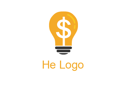 dollar in bulb logo