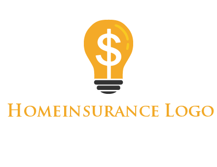 dollar in bulb logo