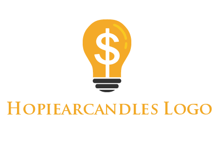 dollar in bulb logo