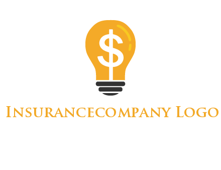 dollar in bulb logo