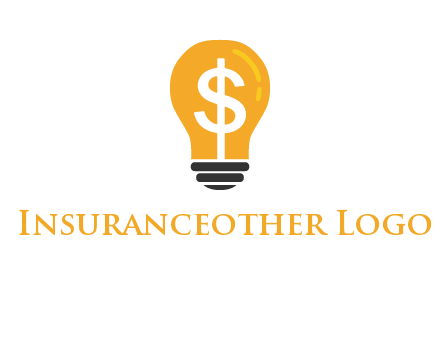 dollar in bulb logo
