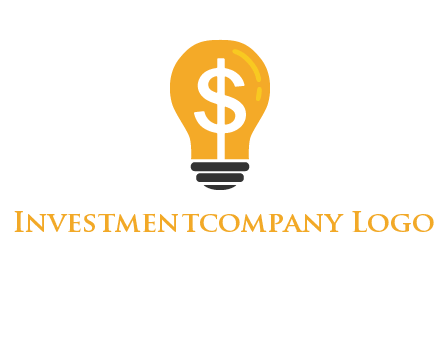 dollar in bulb logo