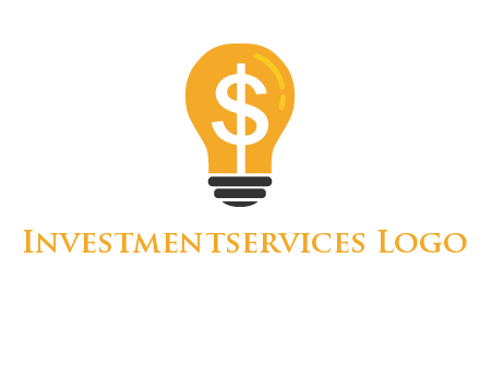 dollar in bulb logo