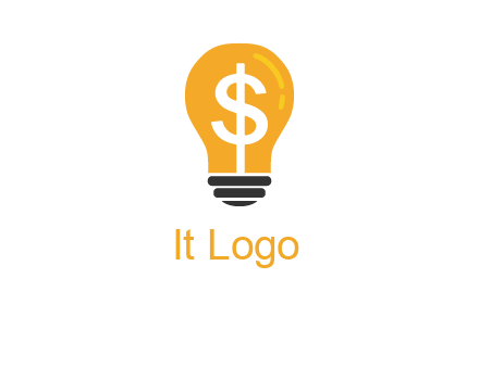 dollar in bulb logo