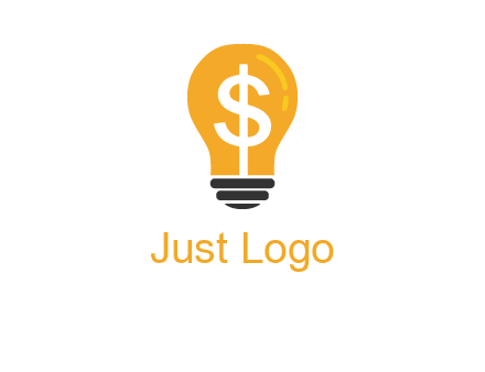dollar in bulb logo