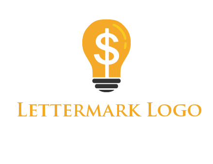 dollar in bulb logo