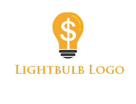 dollar in bulb logo