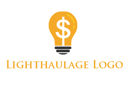 dollar in bulb logo