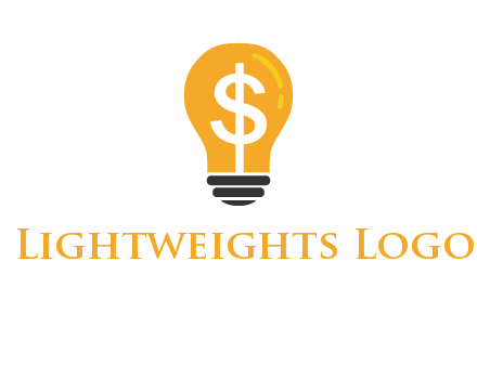 dollar in bulb logo