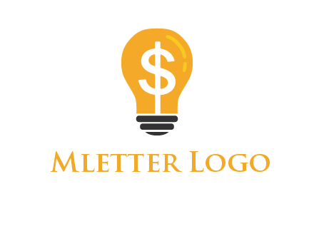 dollar in bulb logo