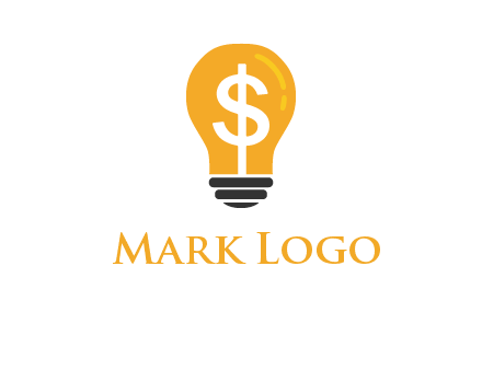 dollar in bulb logo