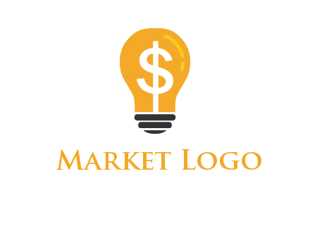 dollar in bulb logo