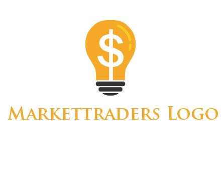 dollar in bulb logo