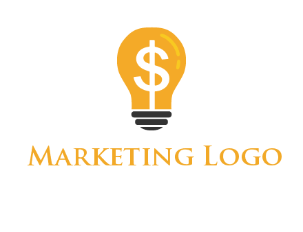 dollar in bulb logo