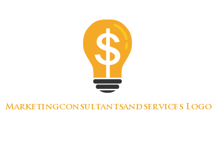 dollar in bulb logo
