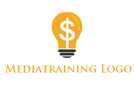 dollar in bulb logo