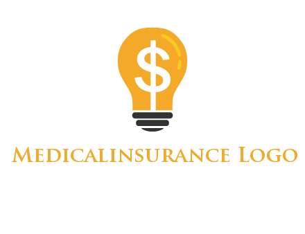 dollar in bulb logo