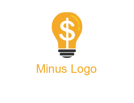 dollar in bulb logo