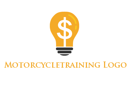 dollar in bulb logo