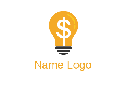 dollar in bulb logo