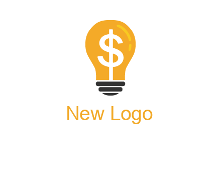 dollar in bulb logo