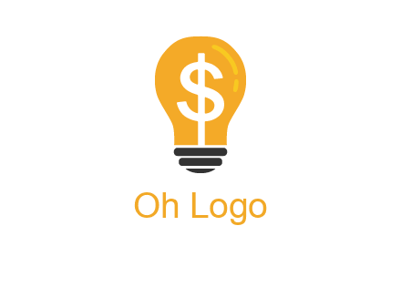 dollar in bulb logo
