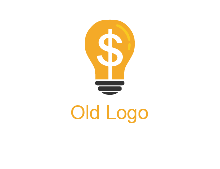 dollar in bulb logo
