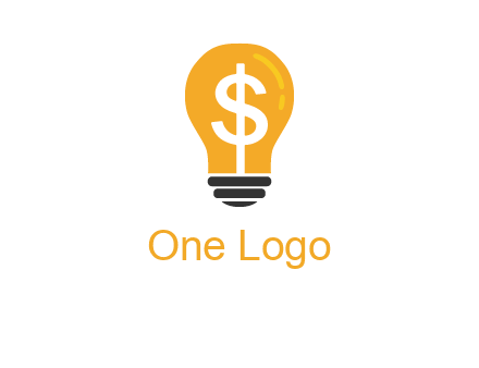dollar in bulb logo