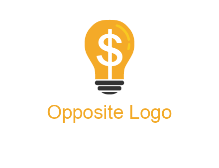 dollar in bulb logo