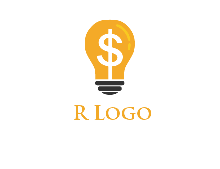 dollar in bulb logo