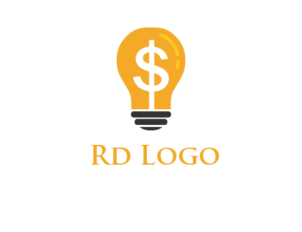 dollar in bulb logo