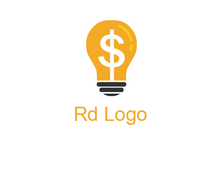 dollar in bulb logo