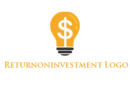 dollar in bulb logo