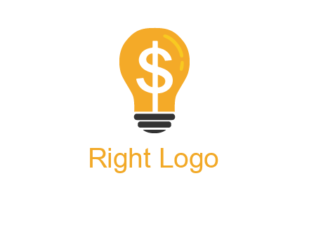 dollar in bulb logo