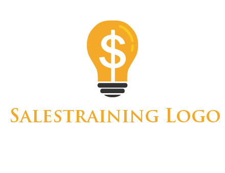 dollar in bulb logo