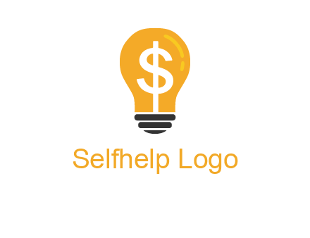 dollar in bulb logo