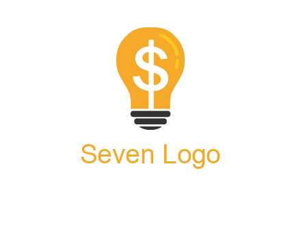 dollar in bulb logo