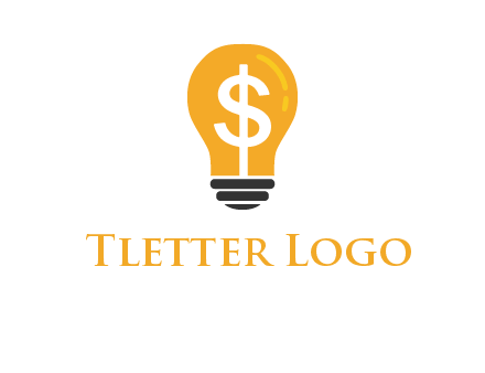 dollar in bulb logo
